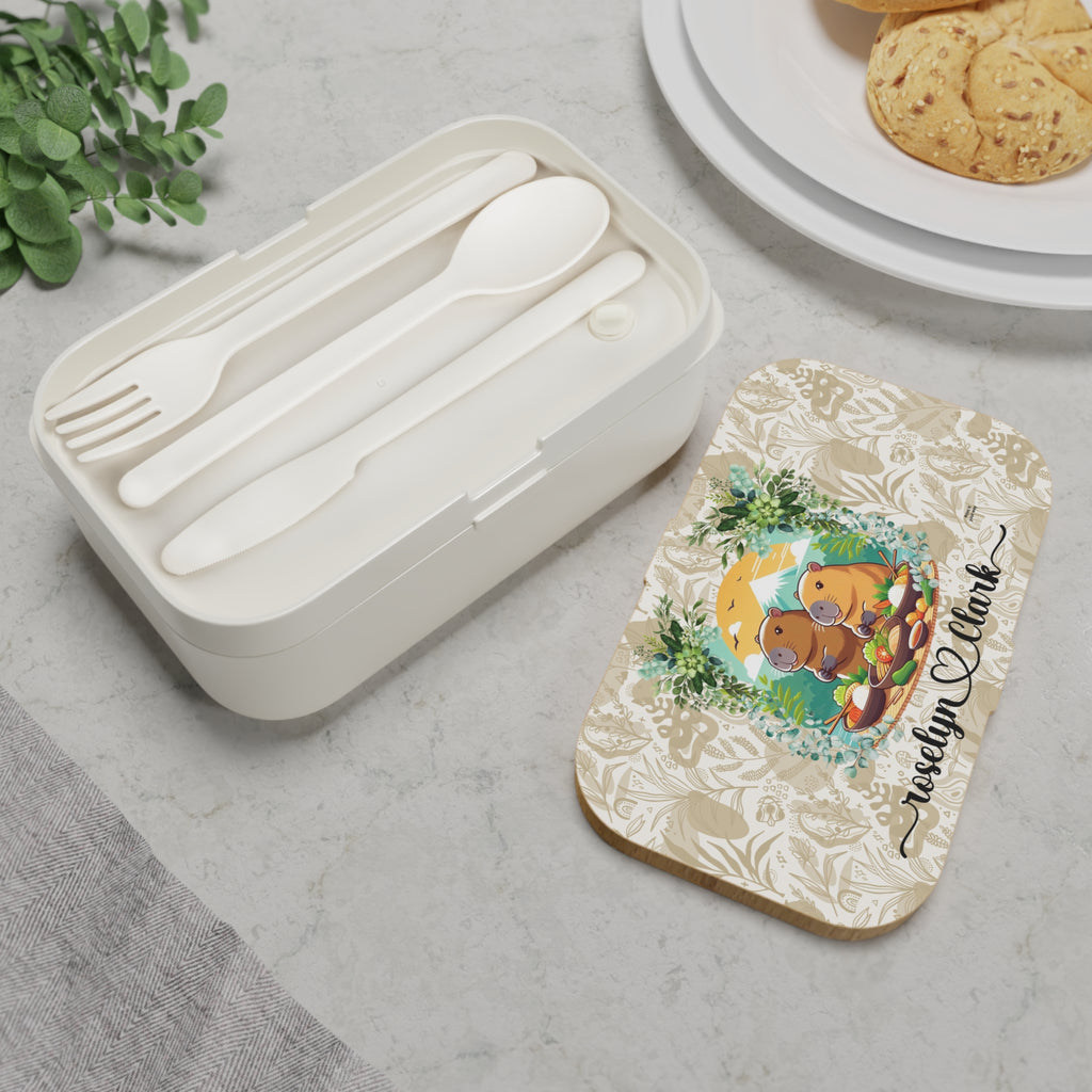 Personalized Couple Capybara Bento Lunch Box With Name