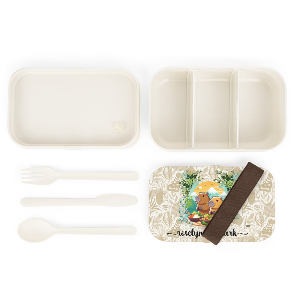 Personalized Couple Capybara Bento Lunch Box With Name
