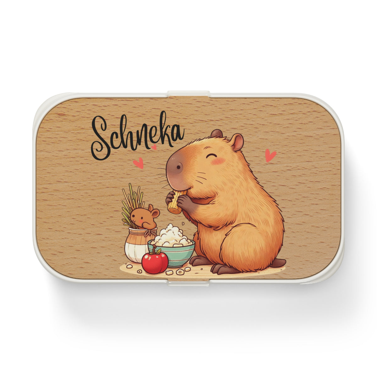 Personalized Wooden-Style Kids Lunchbox- Custom Name Bento Box Gift For Coworker