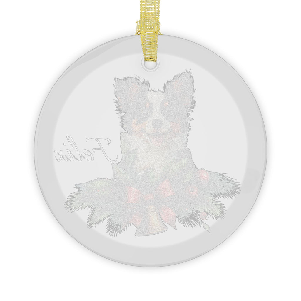 Border Collie Glass Ornament - Personalized Christmas Decor for Dog Lovers, Custom Pet Gift, Memorial Keepsake, Collie Tree Decoration,
