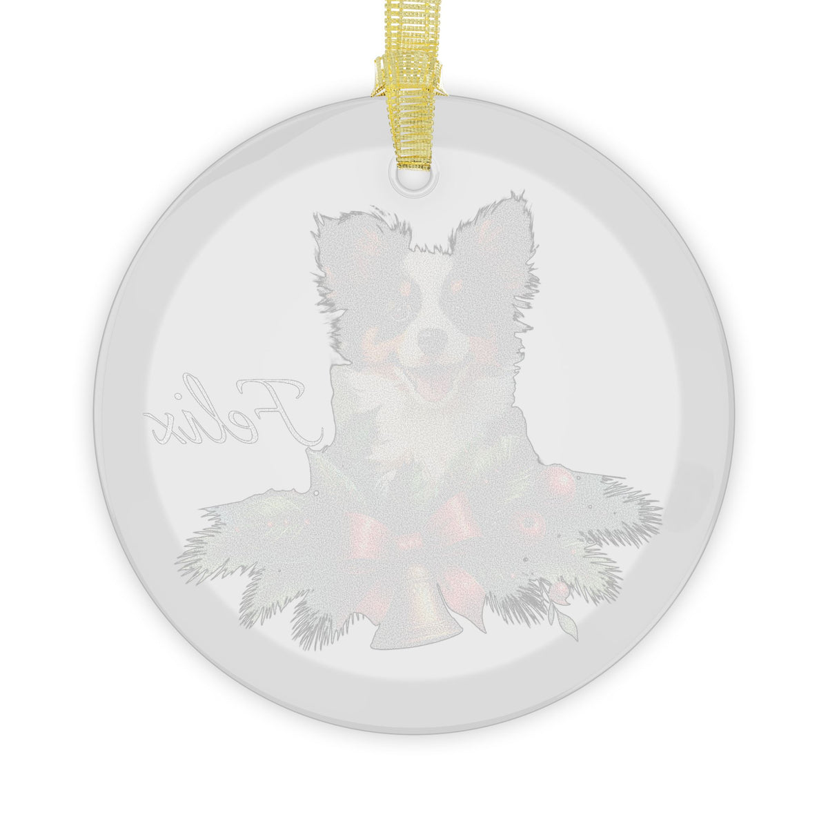 Border Collie Glass Ornament - Personalized Christmas Decor for Dog Lovers, Custom Pet Gift, Memorial Keepsake, Collie Tree Decoration,