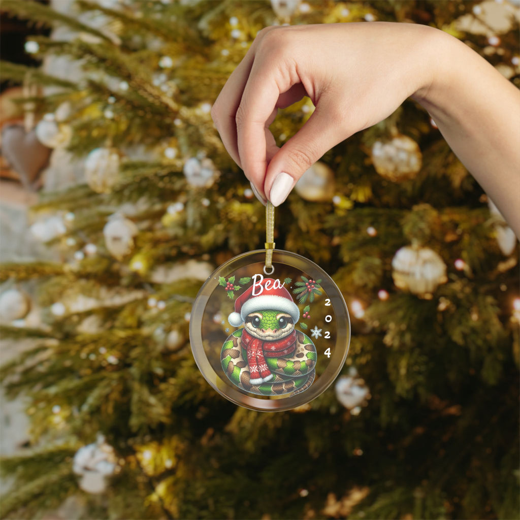 Customizable Snake Christmas Ornaments Reptile Lover Gift Herpetologist Decoration Holiday Tree Decor, Unique Snake