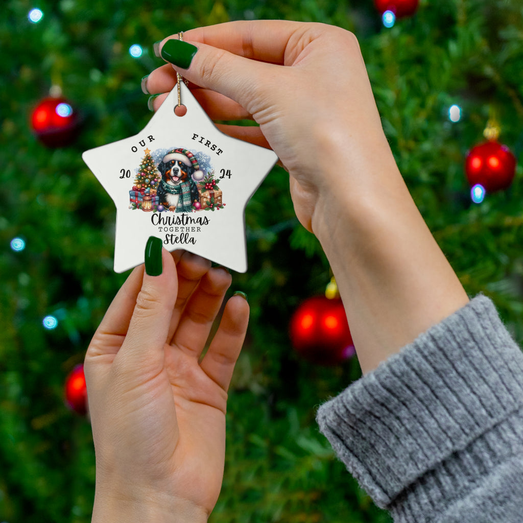 Custom Bernese Mountain Dog Mom Christmas Ornament Gift