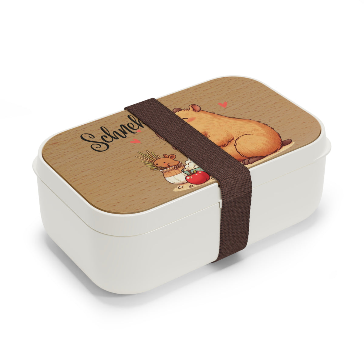 Personalized Wooden-Style Kids Lunchbox- Custom Name Bento Box Gift For Coworker