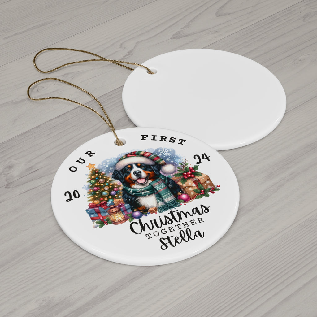 Custom Bernese Mountain Dog Mom Christmas Ornament Gift