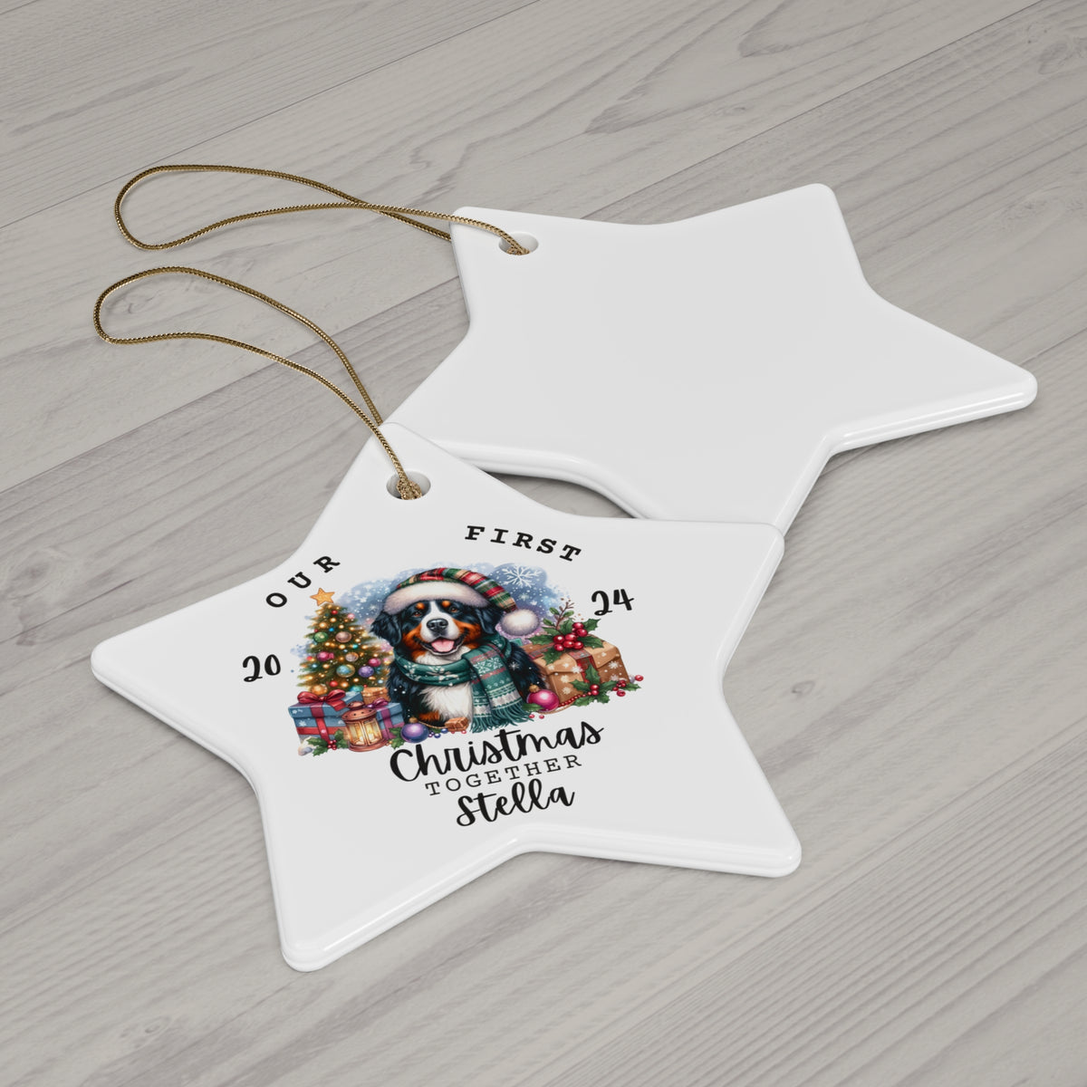 Custom Bernese Mountain Dog Mom Christmas Ornament Gift