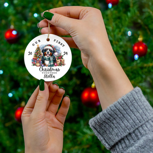 Custom Bernese Mountain Dog Mom Christmas Ornament Gift