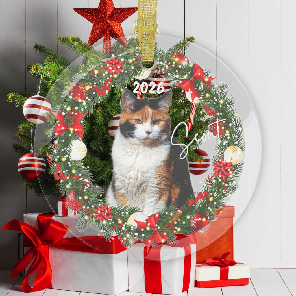Personalized Calico Cat Christmas Ornament 2026- Calico Lover Gifts For Pet Christmas Decor
