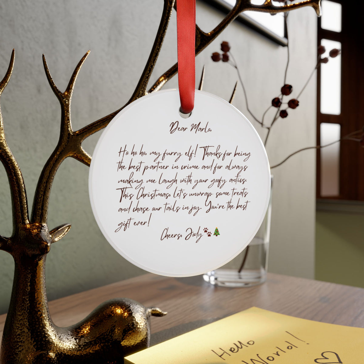 Custom Beagle Dog mom Christmas Ornament 2024 for Dog Lover Personalized Beagle Dog Family Gift Ornament Dog Memorial Gift, Pet Loss